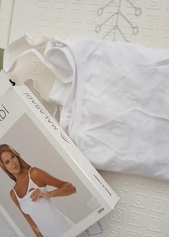 Beyaz Mini Straplez Pamuklu Atlet - Görsel 8