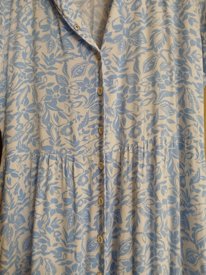 Çiçekli Kadın Uzun Gömlek Elbise - Görsel 2