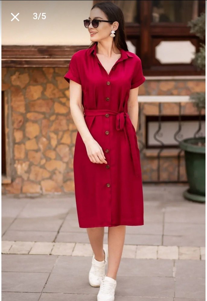 Kadın Gömlek Elbise - Görsel 5