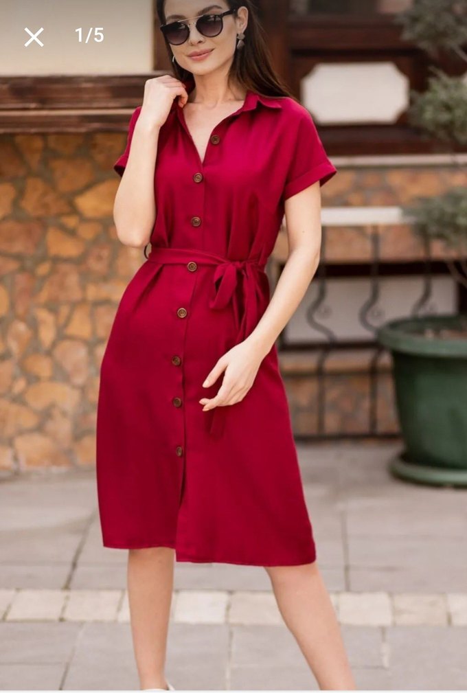 Kadın Gömlek Elbise - Görsel 4