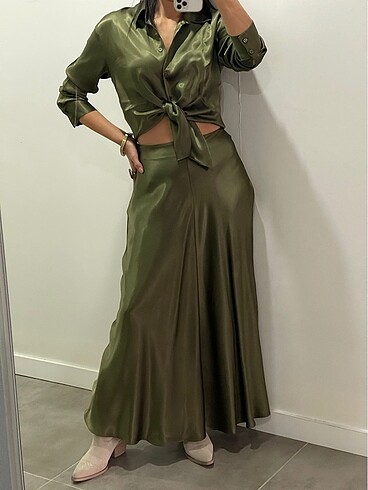 Zara Zara Saten Elbise