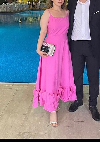 Diğer Pembe askılı elbise