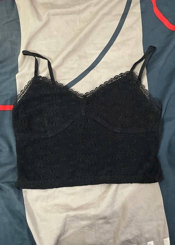 Siyah Dantel Detaylı Gotik Midi Bralet