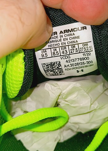 under armour charged breeze 2 orjinal sıfır kutulu - Görsel 12