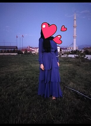 Şifon fırrfırlı elbise 
