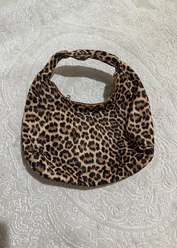Kahverengi Leopar Desenli Kadın Çanta
