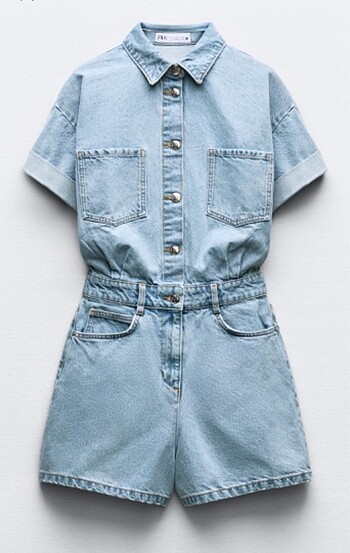 xs Beden Zara denim tulum