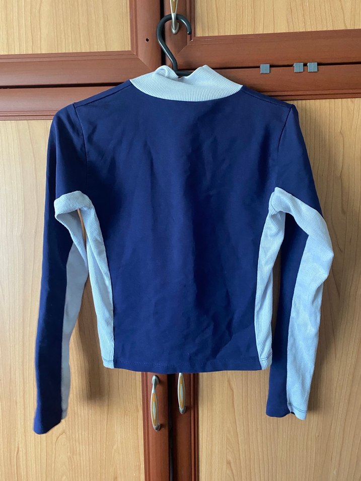 Mavi Rock Punk Kadın Fermuarlı Ceket - Görsel 2