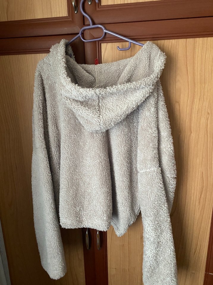 Bej Peluş Kadın Midi Ceket - Görsel 2