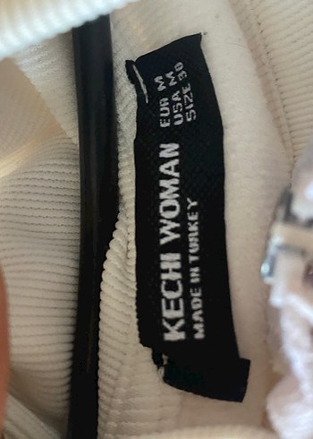 Beyaz Fermuarlı parmak geçirmeli Kadın Ceket - Görsel 3