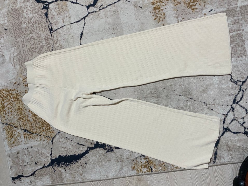 Bej Midi Kadın Kumaş Pantolon - Görsel 2