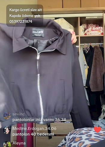 Gri Fermuarlı Salaş Midi Ceket