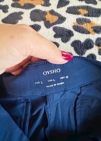 Oysho Kadın Lacivert Rahat Kesim Kumaş Pantolon