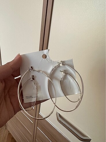 H&M Gümüş kadın küpe