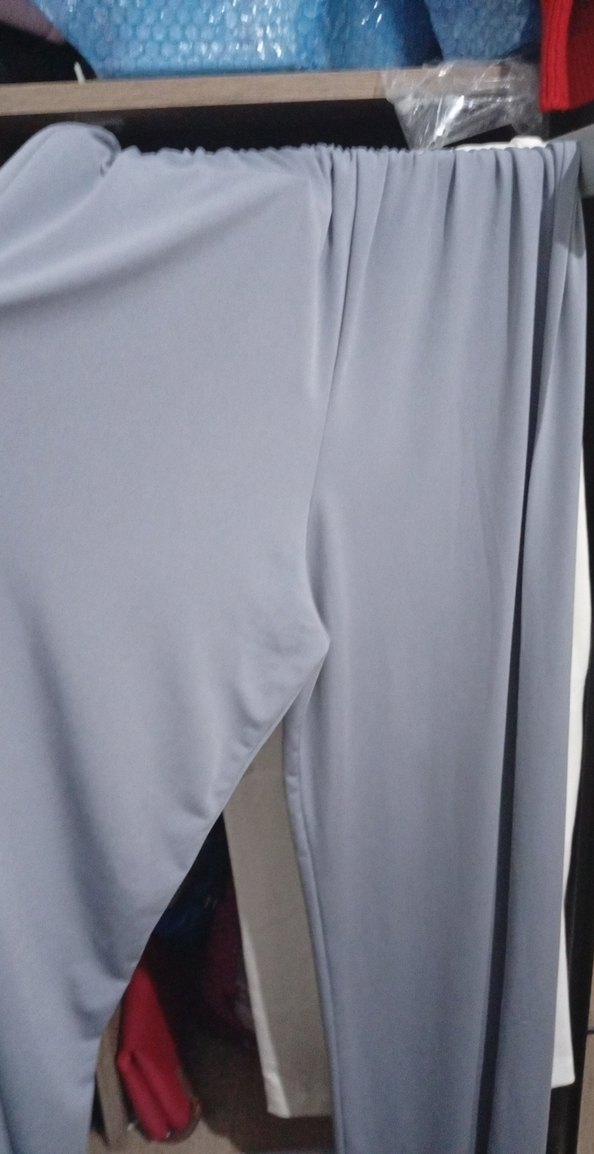 Gri straplez kumaş takım - Görsel 2