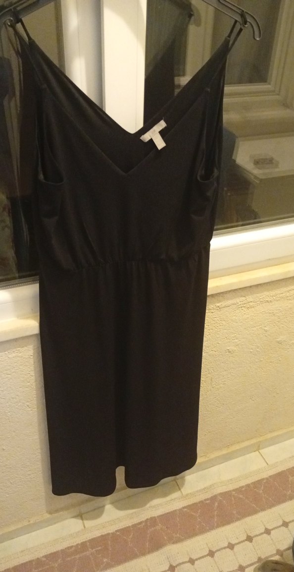 hm uzun ip askılı elbise - Görsel 3