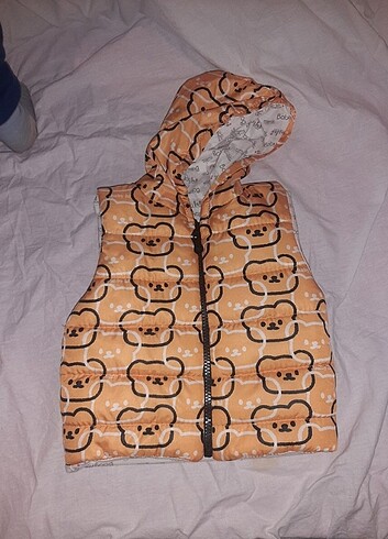 9-12 Ay Beden sarı Renk Şisme mont