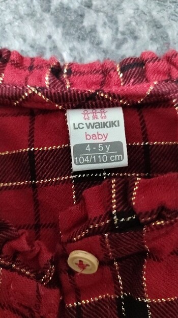 4 Yaş Beden bordo Renk Kız cocuk gömlek