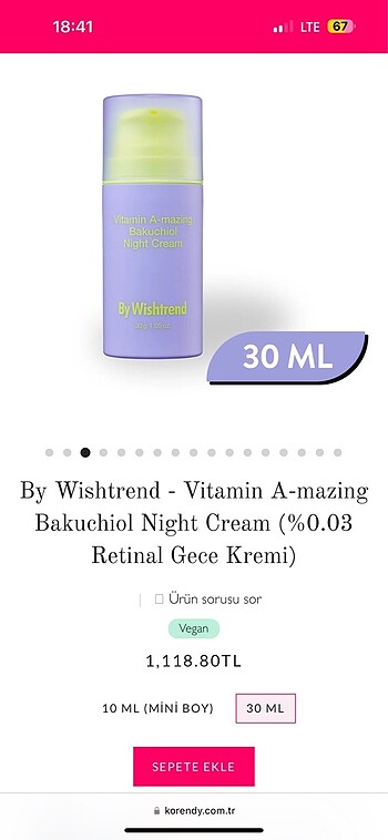 Beden Renk A vitamini gece bakim kremi