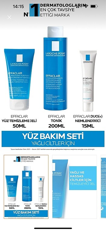 La Roche Posay La roshe posay yüz temizleme krem ve tonik