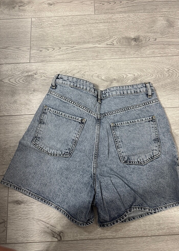 Jean kot şort - Görsel 2