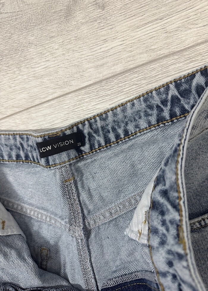 Jean kot şort - Görsel 3