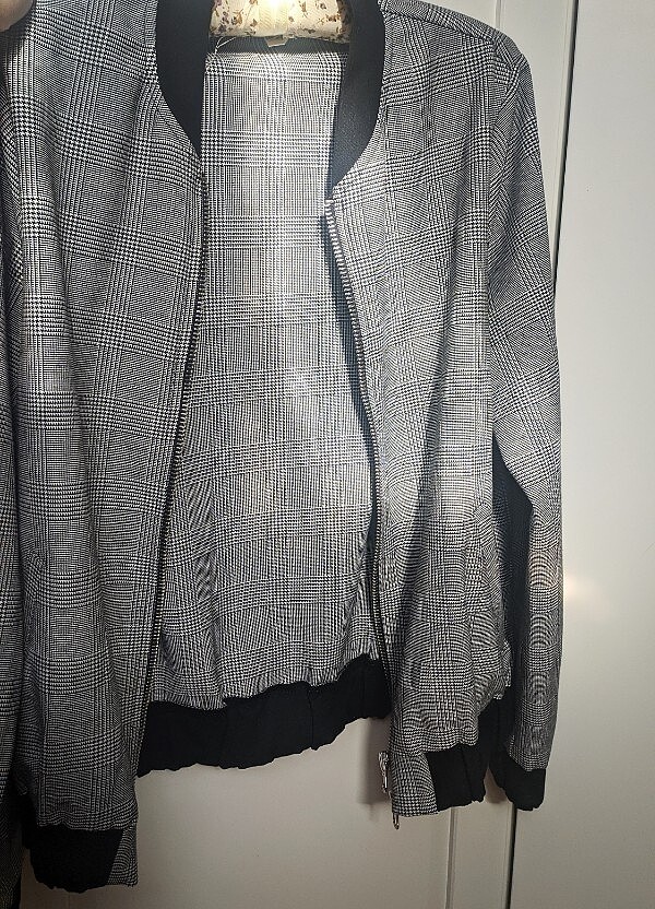 Çizgili Koton ceket - Görsel 4