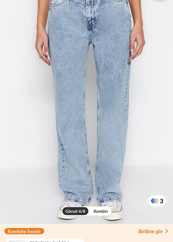 xs Beden mavi Renk Trendyol & Milla Wide leg jean