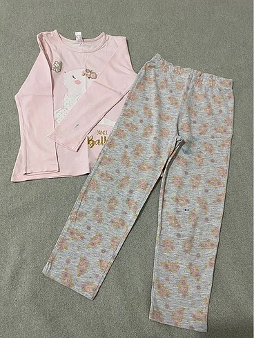 4 Yaş Beden pembe Renk Pijama takımı