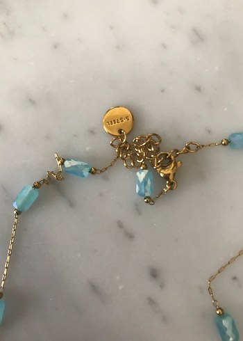 Accessorize Uzun Zincirli Turkuaz Bohem Kolye