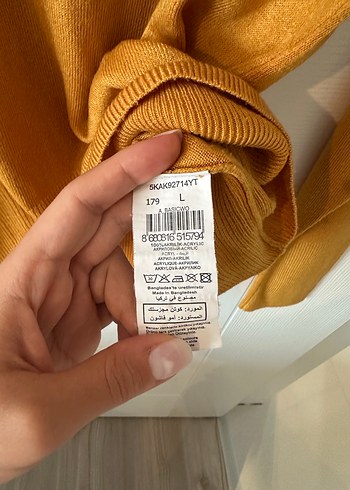 Koton Hardal Sarı Kayık Yaka İnce Triko - Görsel 7