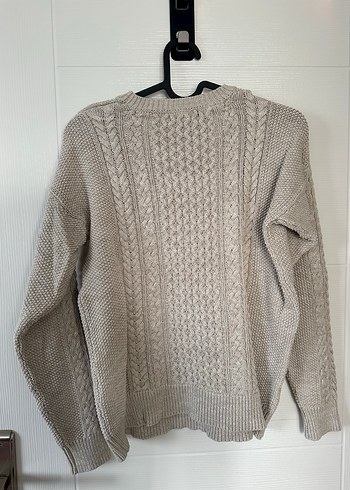 Mango Krem/Bej Triko Kazak - Görsel 2