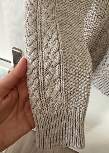 Mango Krem/Bej Triko Kazak - Görsel 4