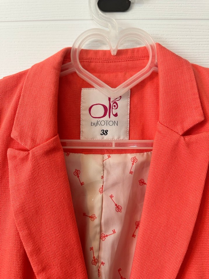 Koton Blazer Ceket / Mercan Rengi - Görsel 3
