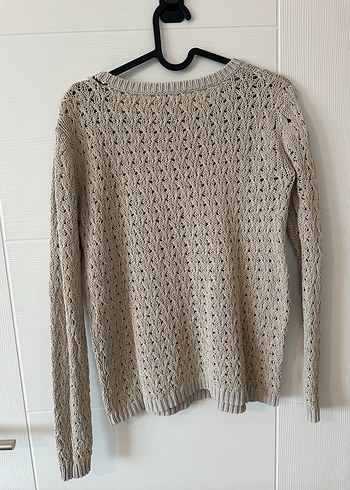 Mango Casual Bej Ajurlu Triko Kazak - Görsel 2