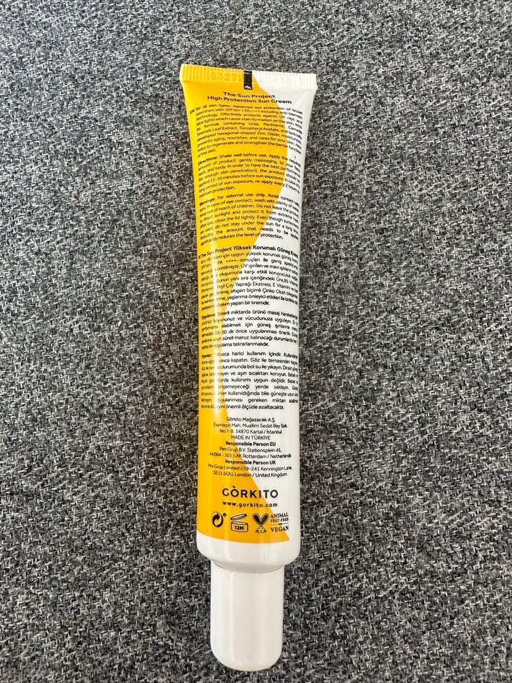 Görkito The Sun Project Yüksek Korumalı 50+ Güneş Kremi 40ml - Görsel 2