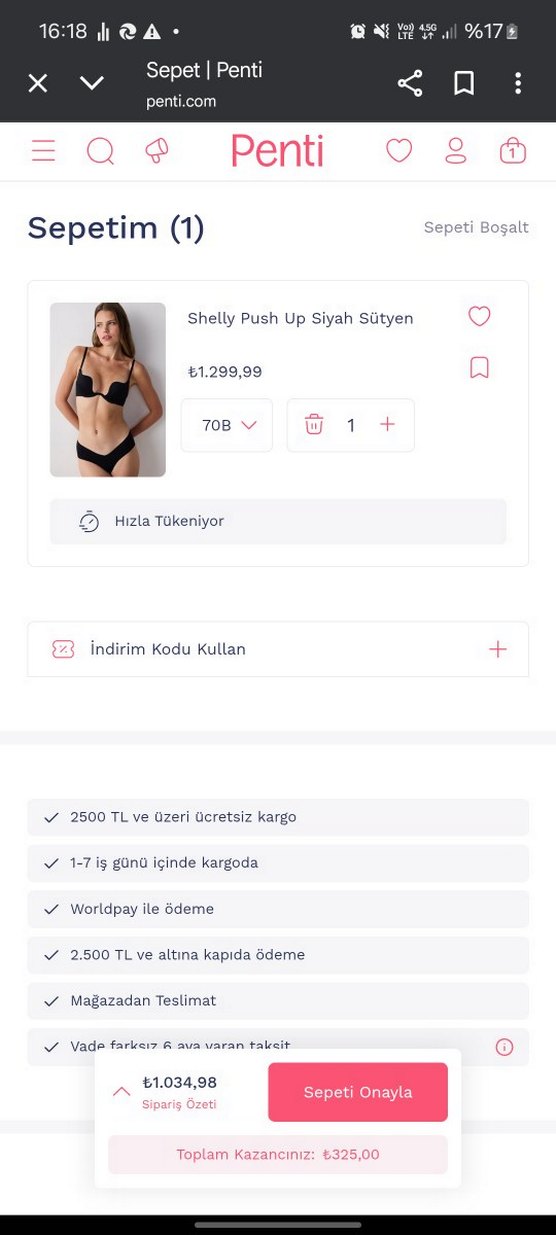 Siyah penti dekolte Sütyen - Görsel 2