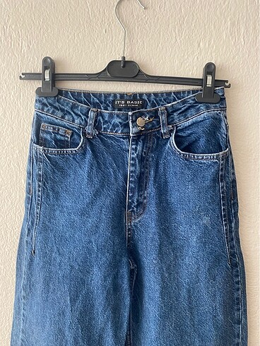 xs Beden Palazzo yüksek bel jean