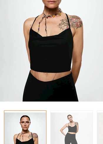 Mango sırt dekolteli bluz - Görsel 2