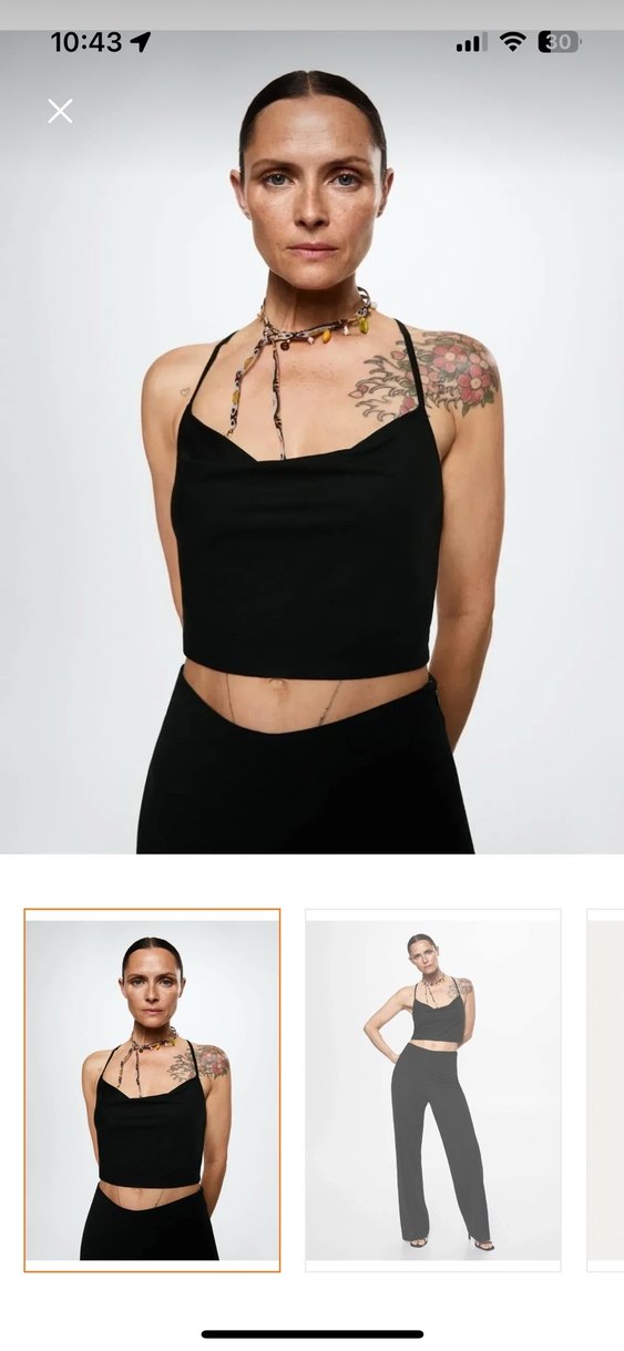 Mango sırt dekolteli bluz - Görsel 2