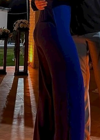 Lacivert Sırt Dekolteli Kadın Tulum - Görsel 6