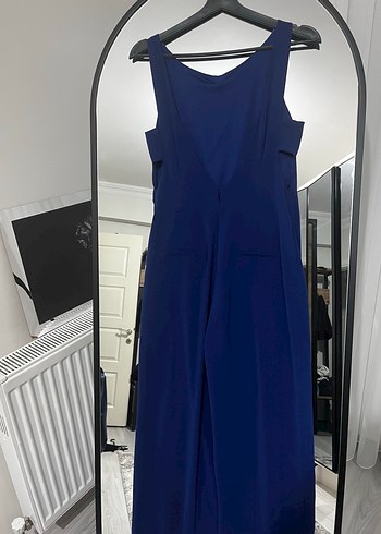 Lacivert Sırt Dekolteli Kadın Tulum - Görsel 2