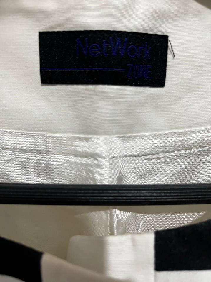 Desenli Beyaz Siyah Kadın Blazer-Etek Takım - Görsel 4