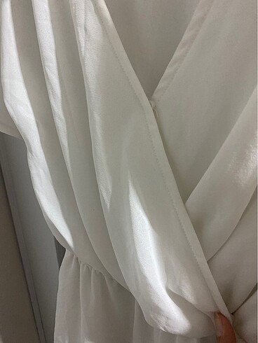 Beyaz kısa tulum - Görsel 2