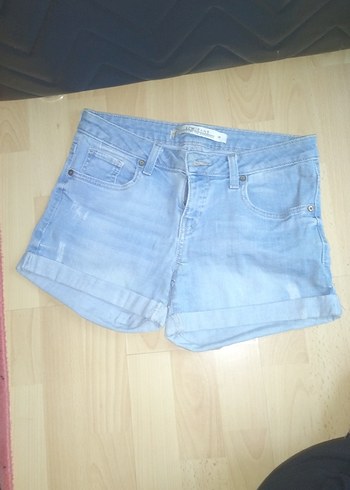 38 Beden Mavi Mini Denim Şort