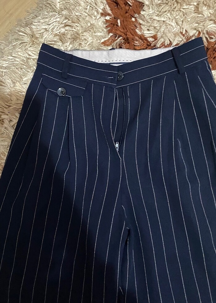 çizgili havuç pantolon - Görsel 2