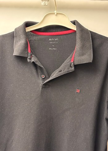 Siyah Düğmeli Erkek Polo Tişört - Görsel 2