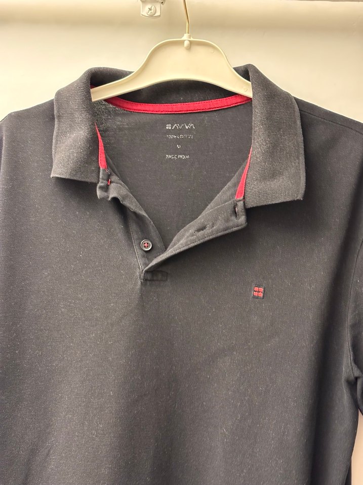 Siyah Düğmeli Erkek Polo Tişört - Görsel 2