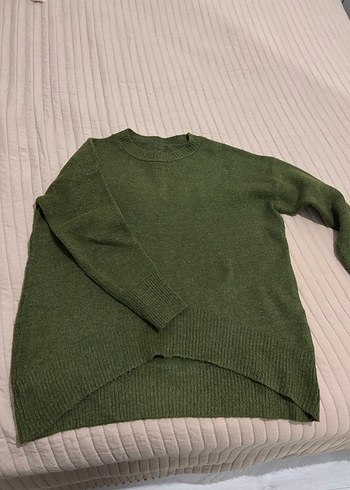 Yeşil Yün Kadın Triko Kazak - Görsel 2