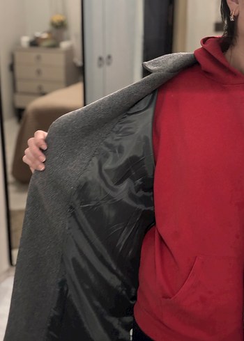 Gri Midi kaban - Görsel 4